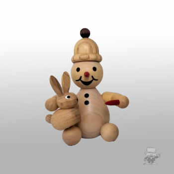 Wagner 135 Schneemann Junior sitzend mit Hase