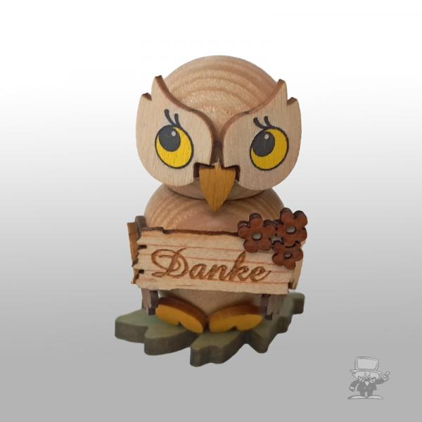 Kuhnert 37418 Eulenkind mit Dankeschild